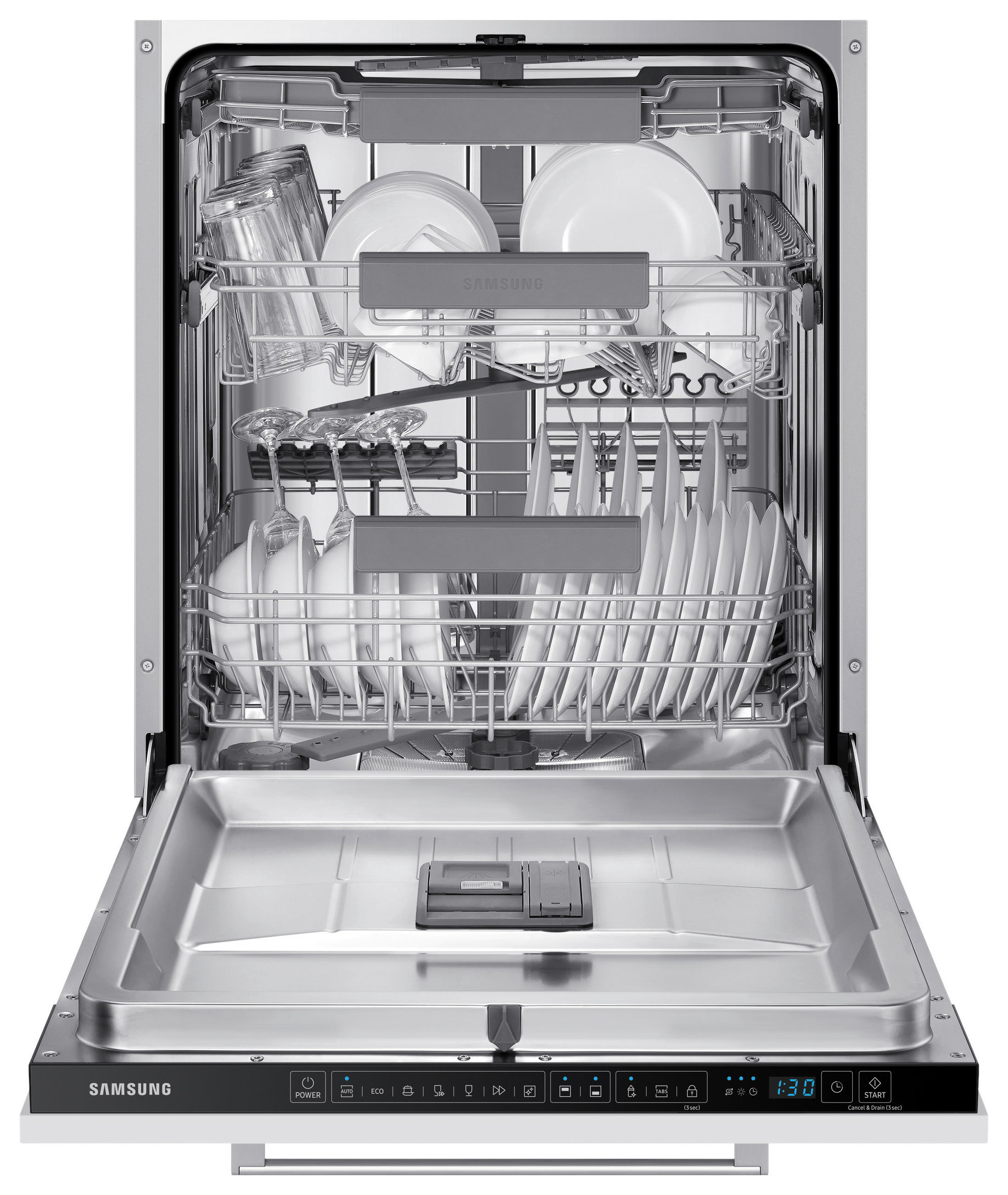 GESCHIRRSPÜLER DW60A6092BB/EO  - Weiß, Basics, Glas/Kunststoff (59,8/81,5/55cm) - Samsung