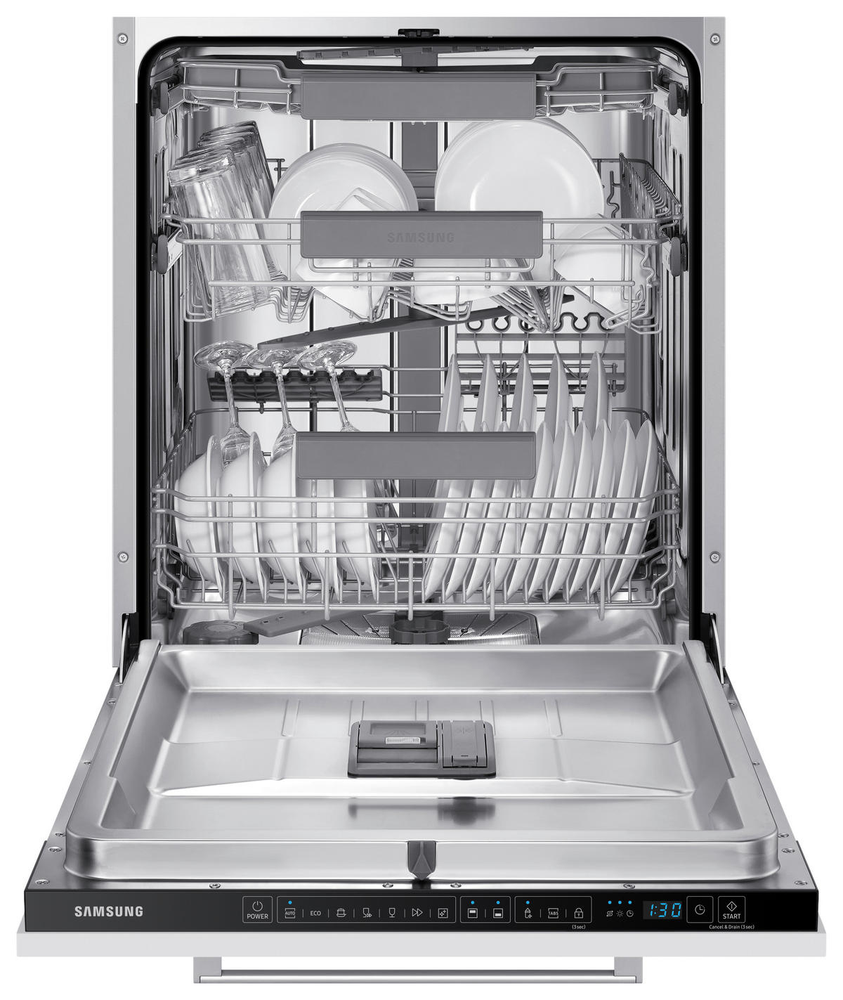 GESCHIRRSPÜLER DW60A6092BB/EO  - Weiß, Basics, Glas/Kunststoff (59,8/81,5/55cm) - Samsung