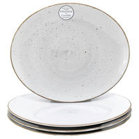 STEAKTELLERSET Vintage Nature Weiss 4-teilig  - Grauweiß, Basics, Keramik - Creatable