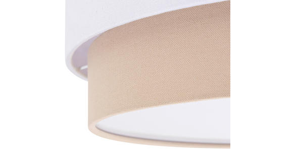 DECKENLEUCHTE  45/13 cm    - Beige/Weiß, MODERN, Kunststoff/Textil (45/13cm) - Novel