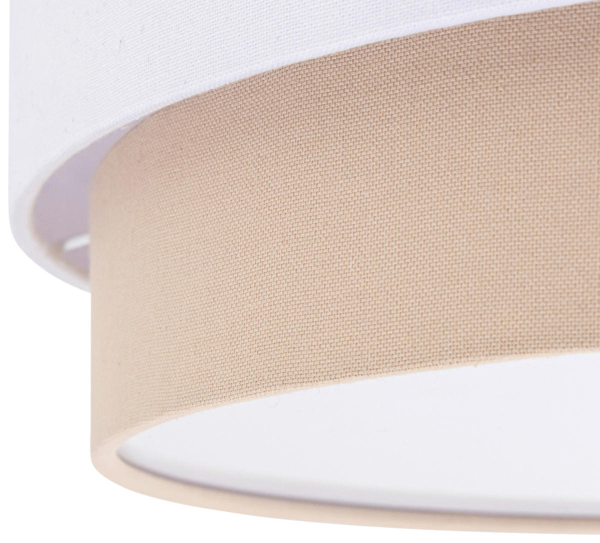 DECKENLEUCHTE 45/13 cm   - Beige/Weiß, MODERN, Kunststoff/Textil (45/13cm) - Novel