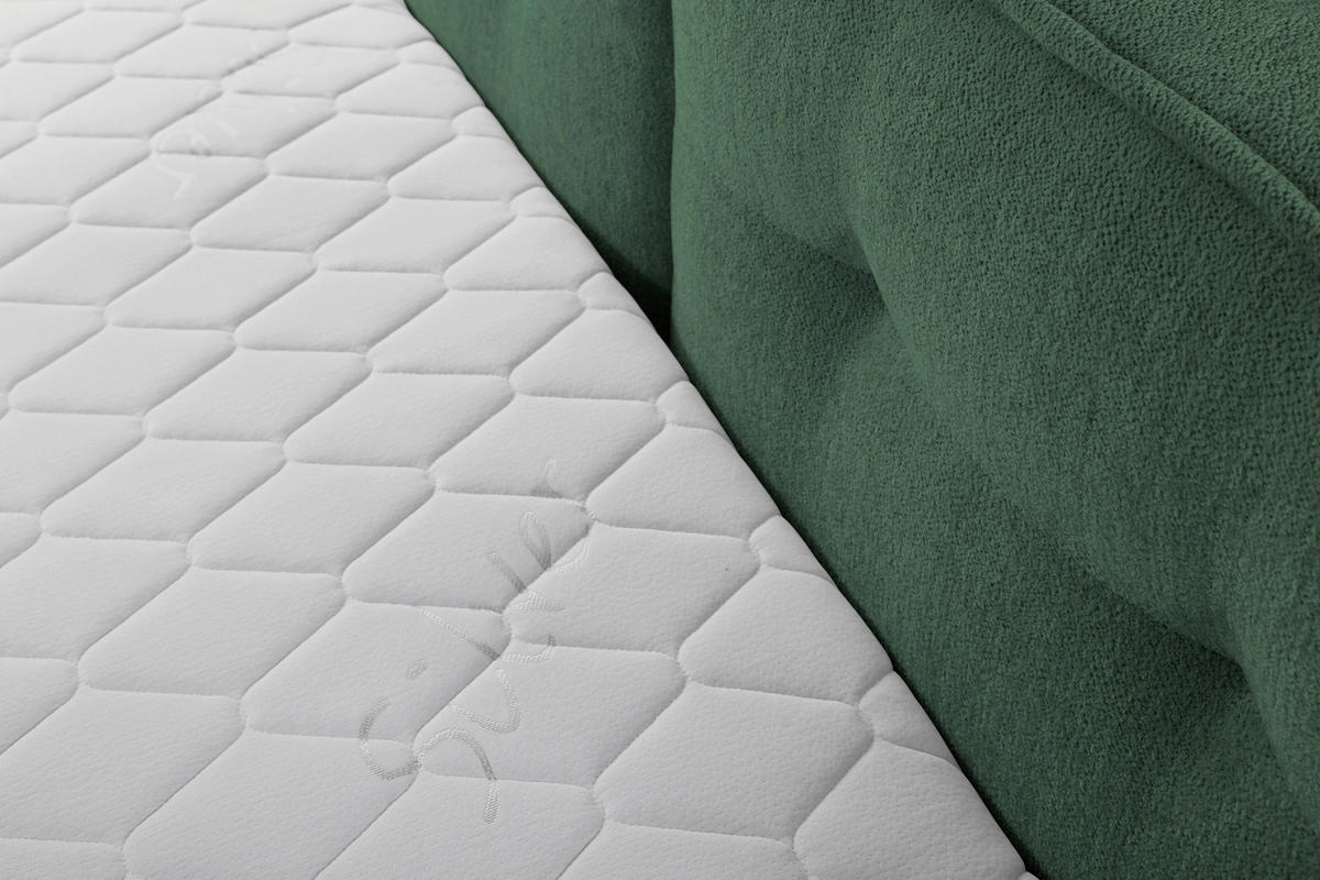 POLSTERBETT Lattenrost 180/200 cm  in Grün  - Beige/Schwarz, LIFESTYLE, Holz/Textil (180/200cm) - Livetastic