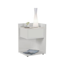 NACHTSCHRANK 44/62/38 cm  - Schwarz/Weiß, KONVENTIONELL, Holzwerkstoff/Kunststoff (44/62/38cm) - RUF Betten