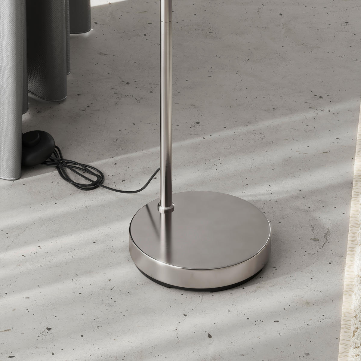 STEHLEUCHTE 46/25/150 cm    - Weiß/Nickelfarben, Basics, Kunststoff/Metall (46/25/150cm)