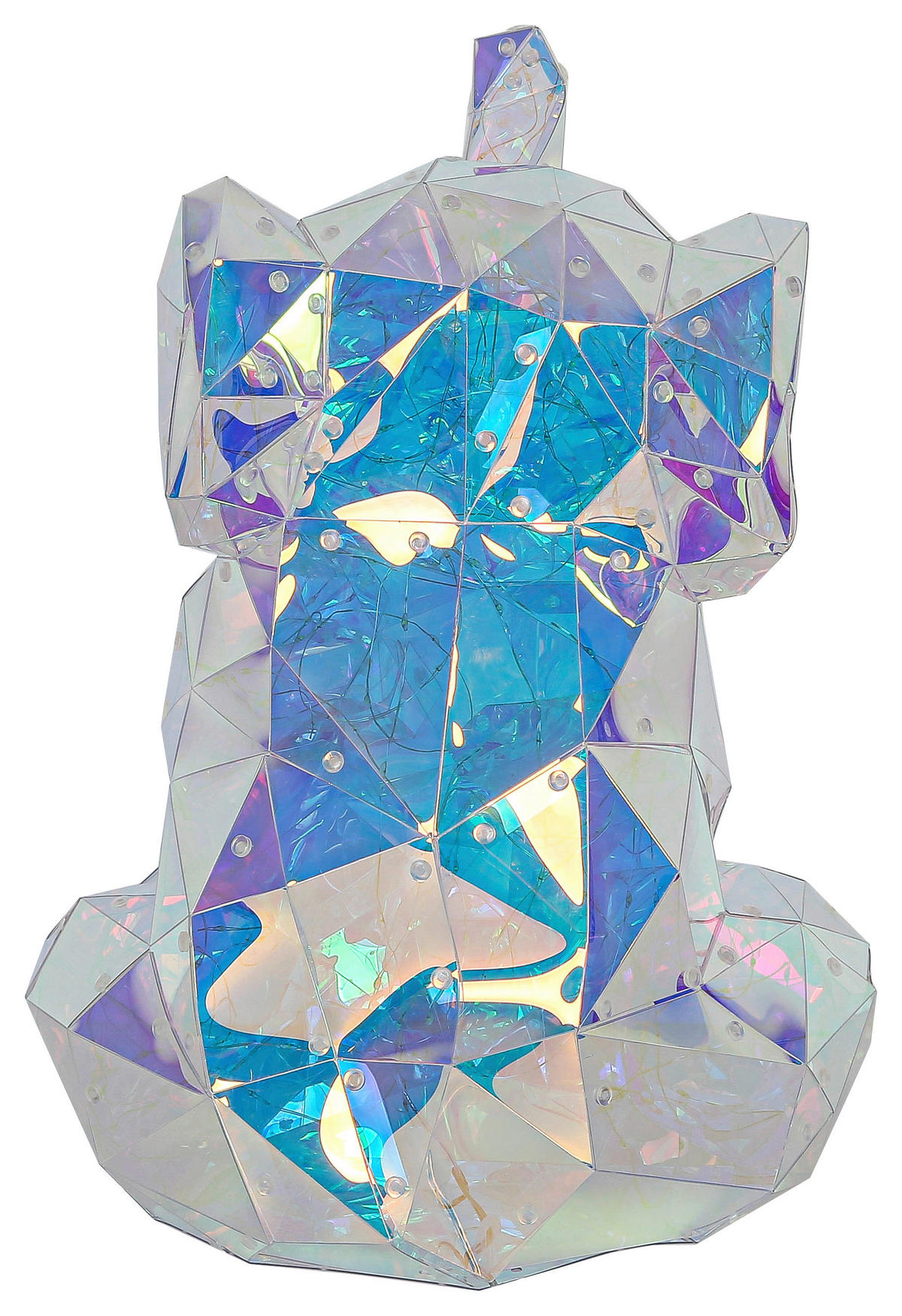 TISCHLEUCHTE 33/31/40 cm   - Transparent/Perlmutt, Trend, Kunststoff (33/31/40cm) - Novel