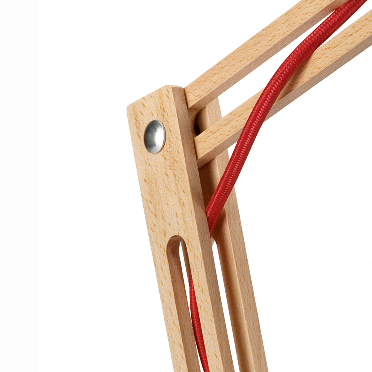 TISCHLEUCHTE Marcello 31/44 cm  - Buchefarben/Schwarz, Design, Holz/Metall (31/44cm)