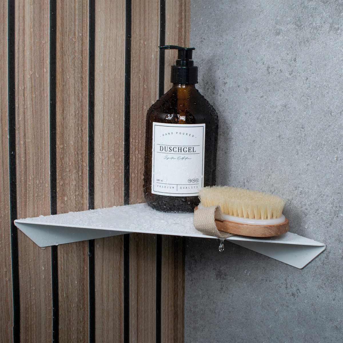 DUSCHABLAGE Metall  - Weiß, Basics, Metall (23/3,5/23cm) - Novel