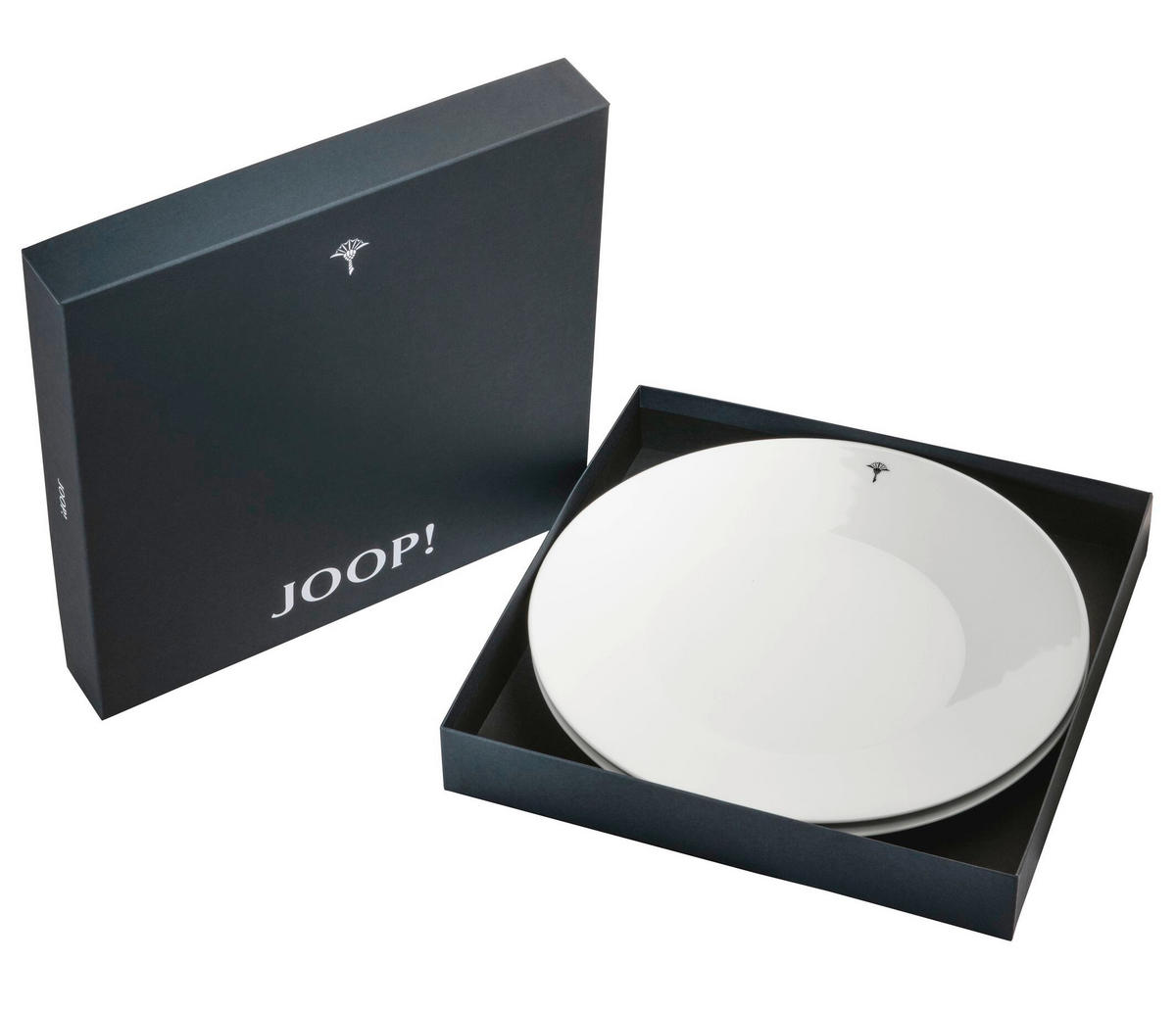 SPEISETELLERSET Single Cornflower 2-teilig  - Weiß, Design, Keramik (28cm) - Joop!