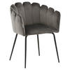 STOL stål sammet  - grå, Design, metall/textil (61/76.56/54cm) - Livetastic