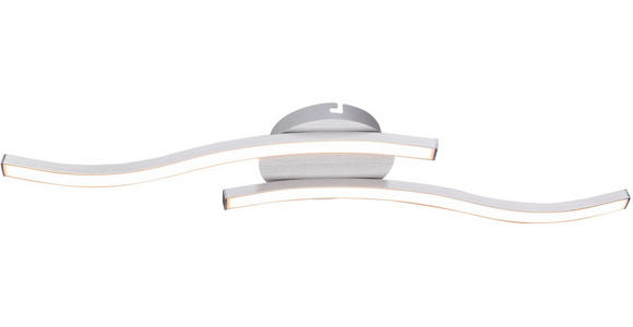 LED-DECKENLEUCHTE 55,5/12/7 cm   - Silberfarben, Basics, Kunststoff/Metall (55,5/12/7cm) - Novel