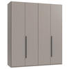 DREHTÜRENSCHRANK 4-türig Graphitfarben, Kaschmir  - Kaschmir/Graphitfarben, MODERN, Holzwerkstoff/Kunststoff (180/208/58cm) - Chameo
