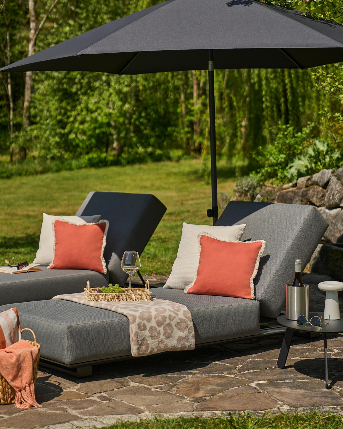 SONNENSCHIRM 300x300 cm  - Anthrazit, Basics, Textil/Metall (300/300cm) - Doppler