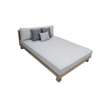LOUNGEBETT  - Hellgrau, Natur, Holz/Textil (140/68/200cm) - Amatio