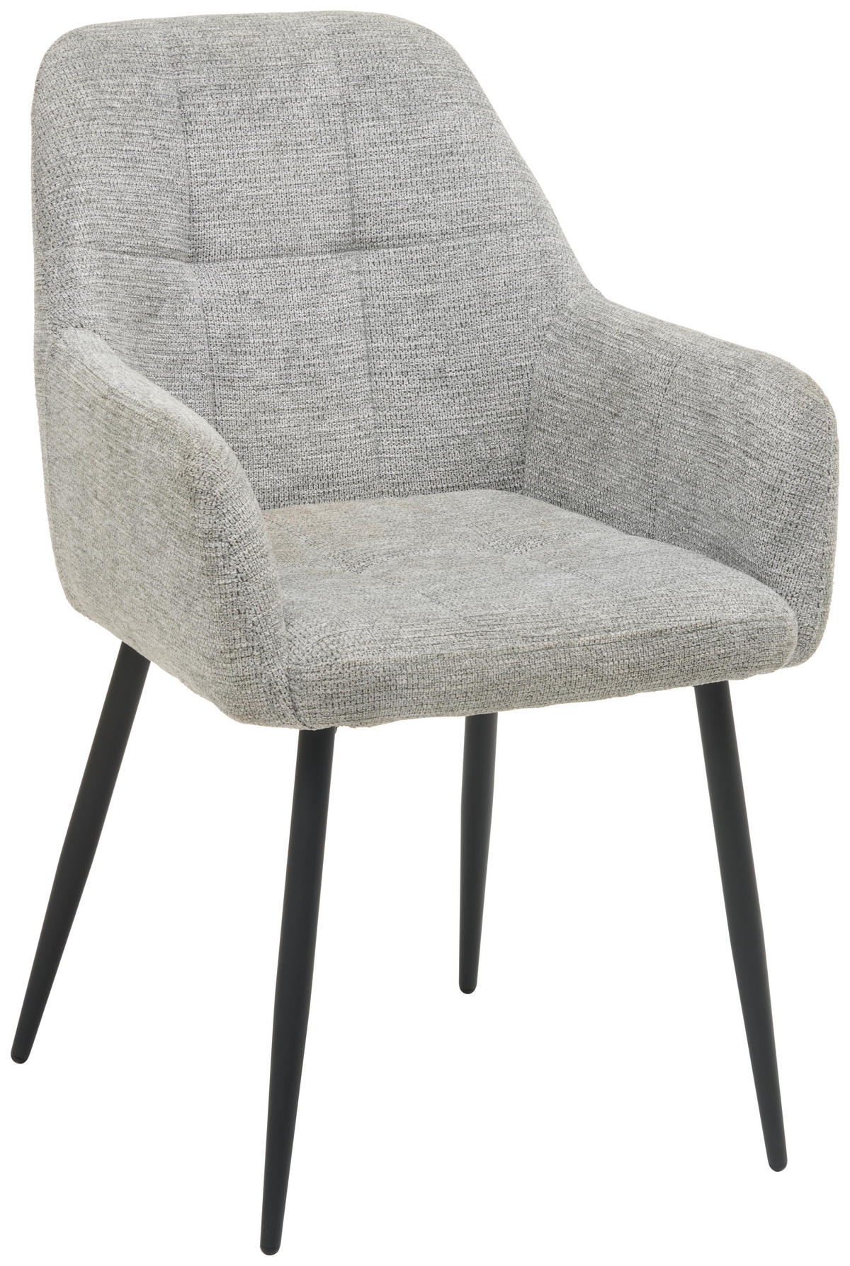 ŽIDLE S PODRUČKAMI, železo, tkaná látka, šedá, černá - šedá/černá, Konvenční, kov/textil (58/88/63cm) - MID.YOU