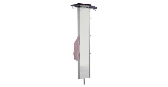 GARDEROBENPANEEL in 63/192/26 cm - Alufarben, Design, Glas/Holzwerkstoff (63/192/26cm) - Moderano