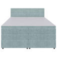 BOXSPRINGBETT 160/200 cm  in Hellblau  - Schwarz/Hellblau, KONVENTIONELL, Kunststoff/Textil (160/200cm) - Carryhome