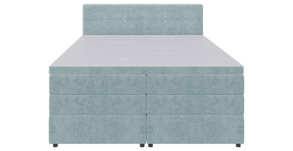 BOXSPRINGBETT 160/200 cm  in Hellblau  - Schwarz/Hellblau, KONVENTIONELL, Kunststoff/Textil (160/200cm) - Carryhome