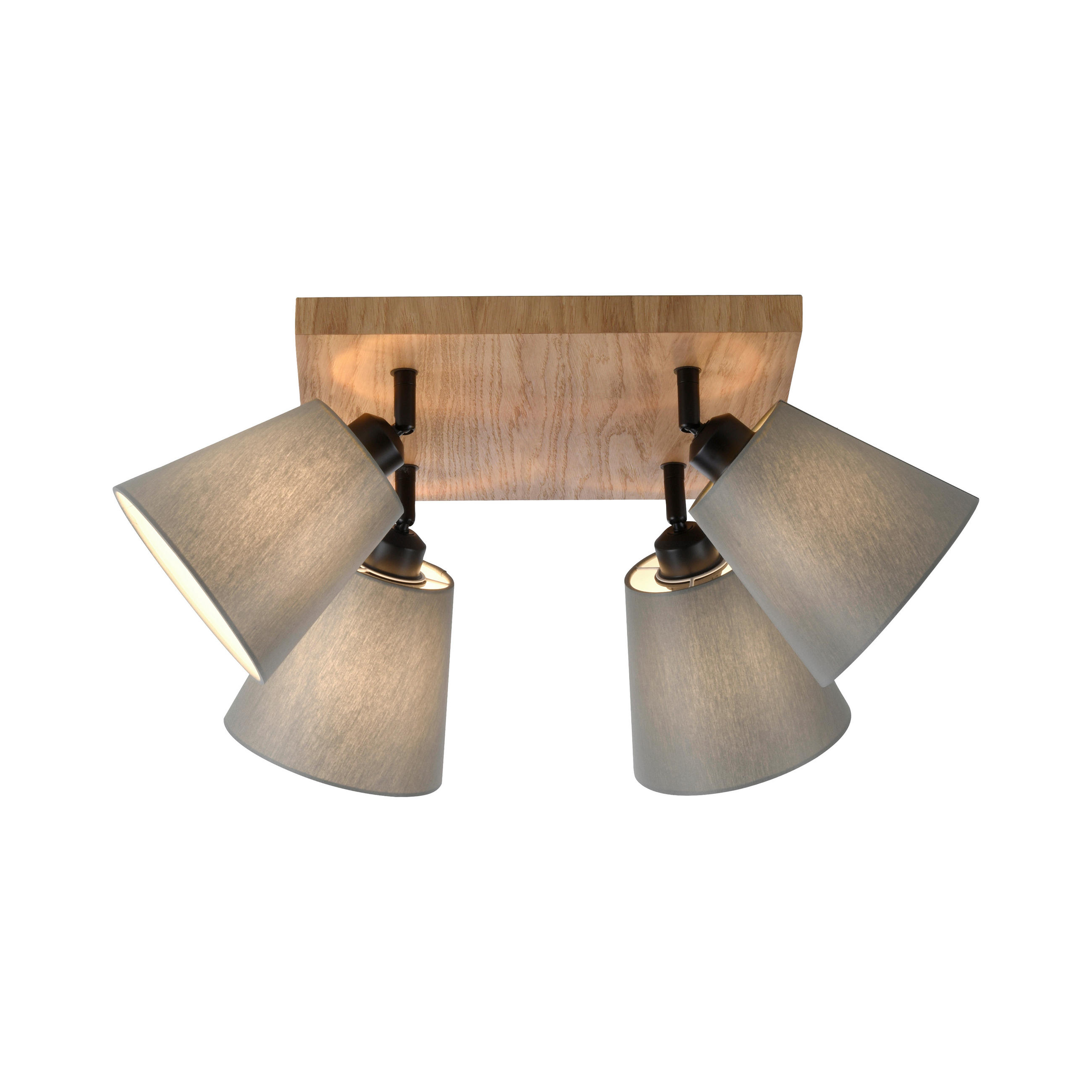 DECKENLEUCHTE    77/28/26 cm  - Natur, Holzwerkstoff/Metall (77/28/26cm)