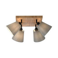 DECKENLEUCHTE    77/28/26 cm  - Natur, Holzwerkstoff/Metall (77/28/26cm)