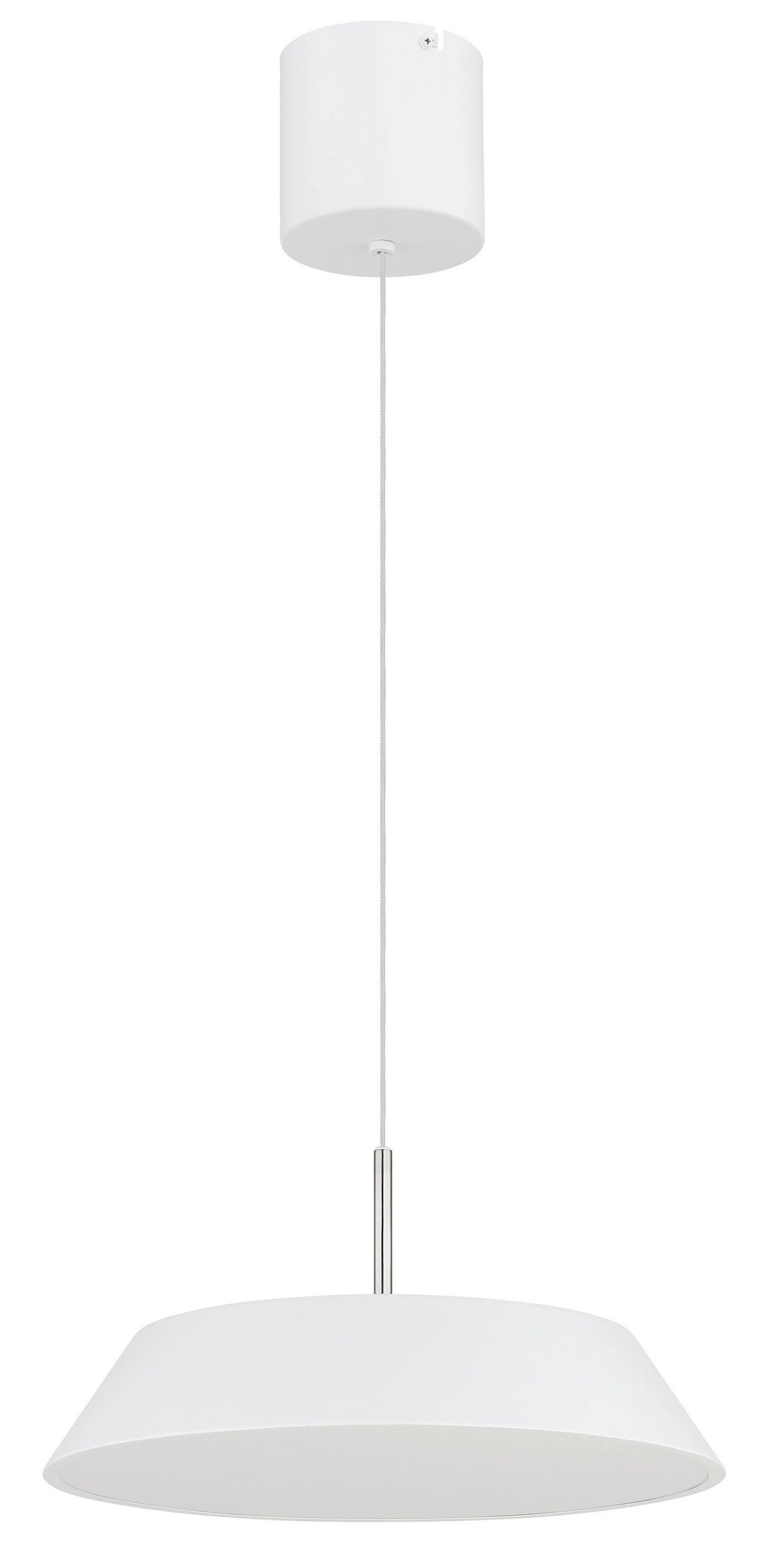 LED-HÄNGELEUCHTE 40/180 cm  - Weiß/Nickelfarben, Basics, Kunststoff/Metall (40/180cm) - Globo