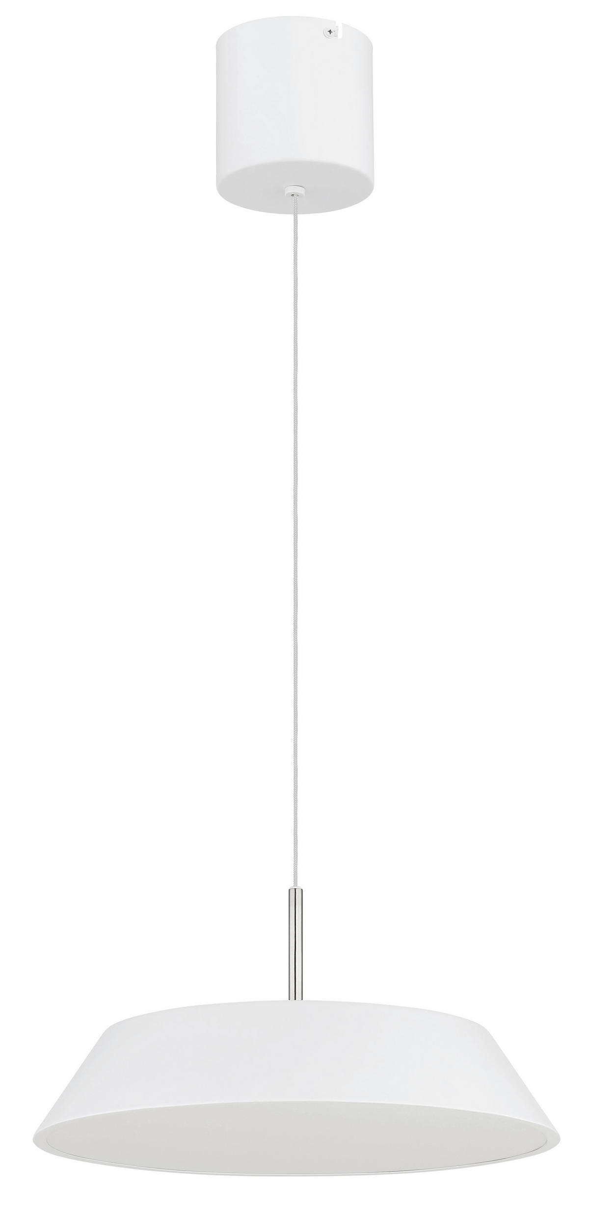 LED-HÄNGELEUCHTE 40/180 cm  - Weiß/Nickelfarben, Basics, Kunststoff/Metall (40/180cm) - Globo