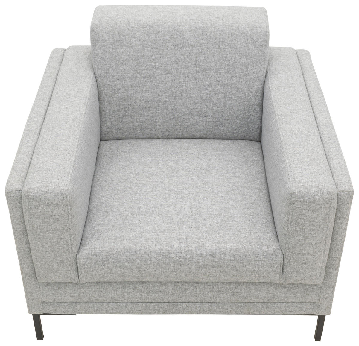 SESSEL in Webstoff Silberfarben  - Silberfarben/Schwarz, Design, Textil/Metall (97/82/90cm) - LOOKS by W.Joop