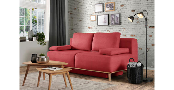 BOXSPRINGSOFA in Rot - Rot, MODERN, Holz/Textil (203/97/107cm) - Dieter Knoll