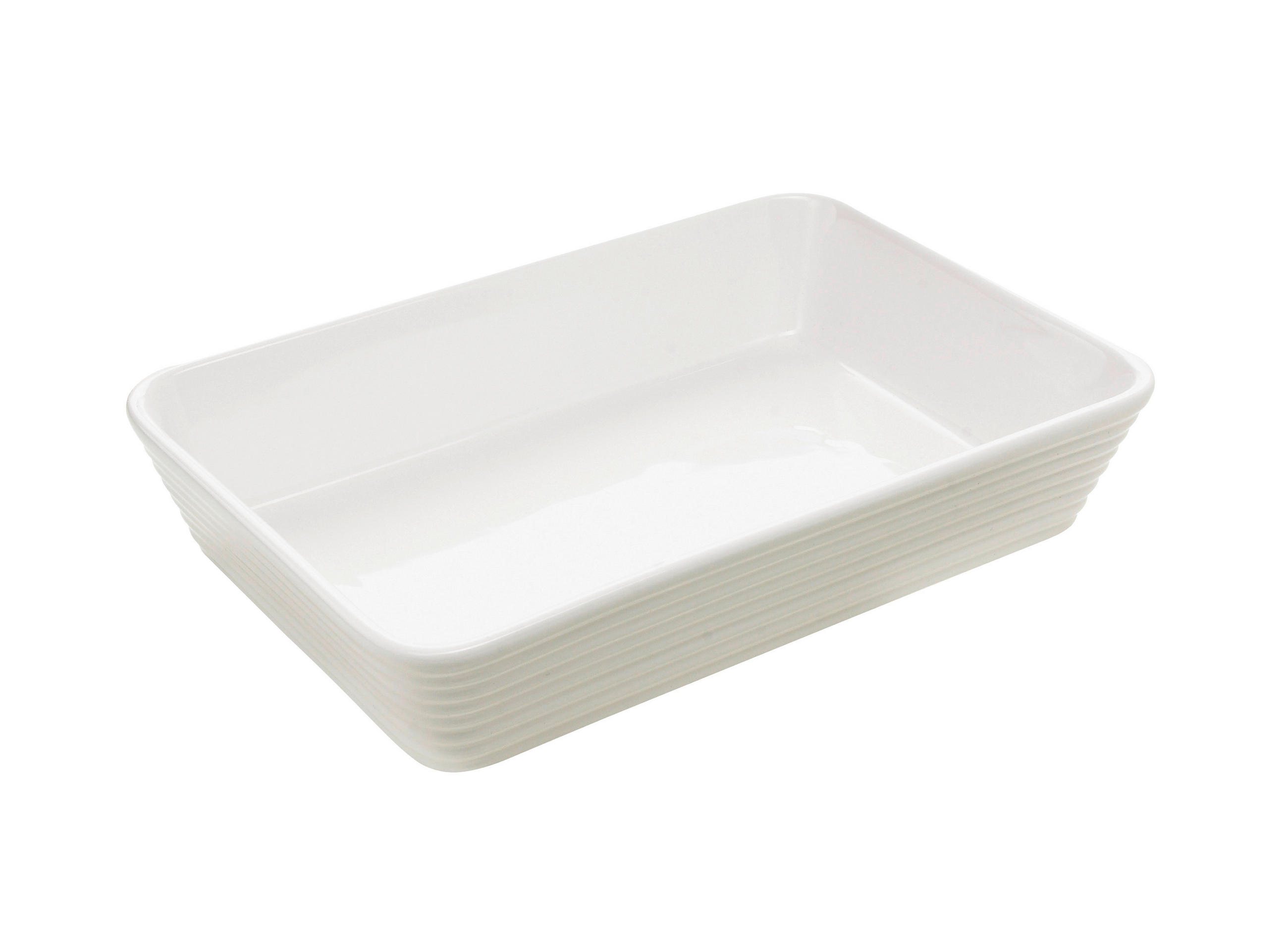 AUFLAUFFORM 29/20/6 cm   - Weiß, Basics, Keramik (29/20/6cm) - Homeware Profession.