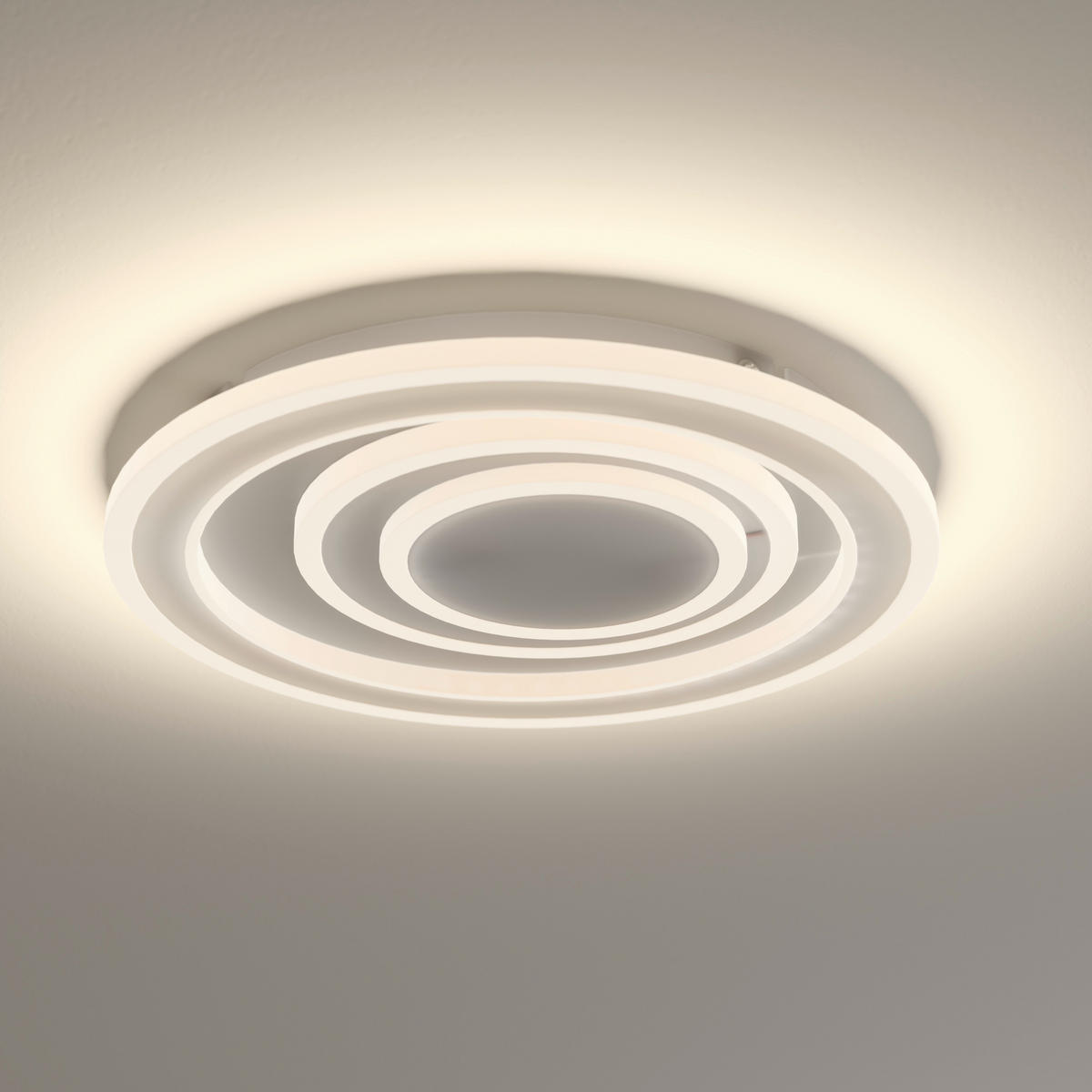 LED PLAFONJERA Leeds  - bela, Osnovno, metal/plastika (38/6,5cm) - Novel