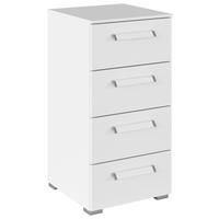 KOMMODE  in 40/81/42 cm  - Silberfarben/Weiß, Design, Holzwerkstoff/Kunststoff (40/81/42cm) - Novel
