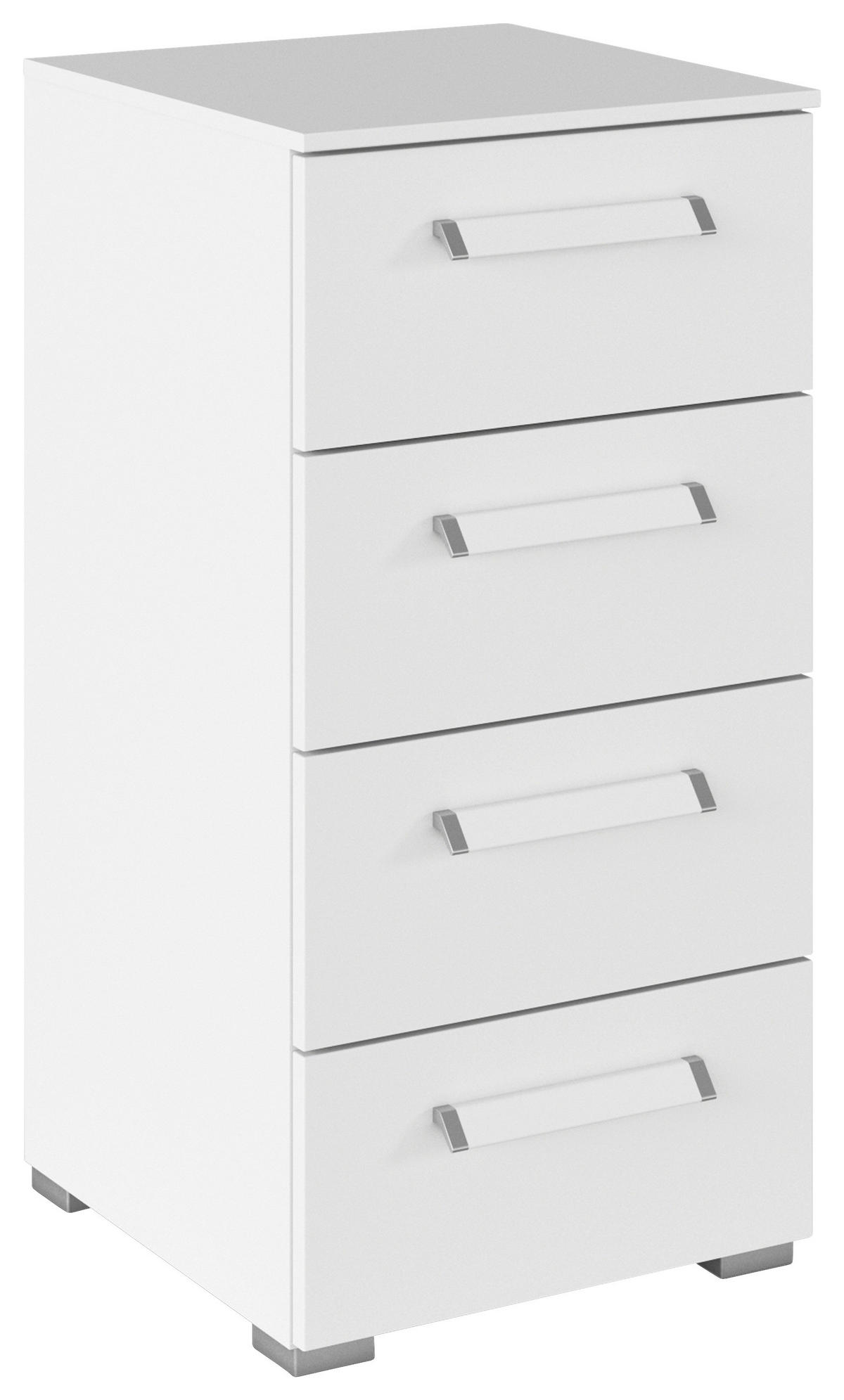 KOMMODE  in 40/81/42 cm  - Silberfarben/Weiß, Design, Holzwerkstoff/Kunststoff (40/81/42cm) - Novel