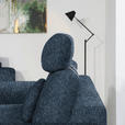 3-SITZER-SOFA in Struktur Blau  - Blau/Schwarz, Design, Holz/Textil (196/85-104/95cm) - Novel