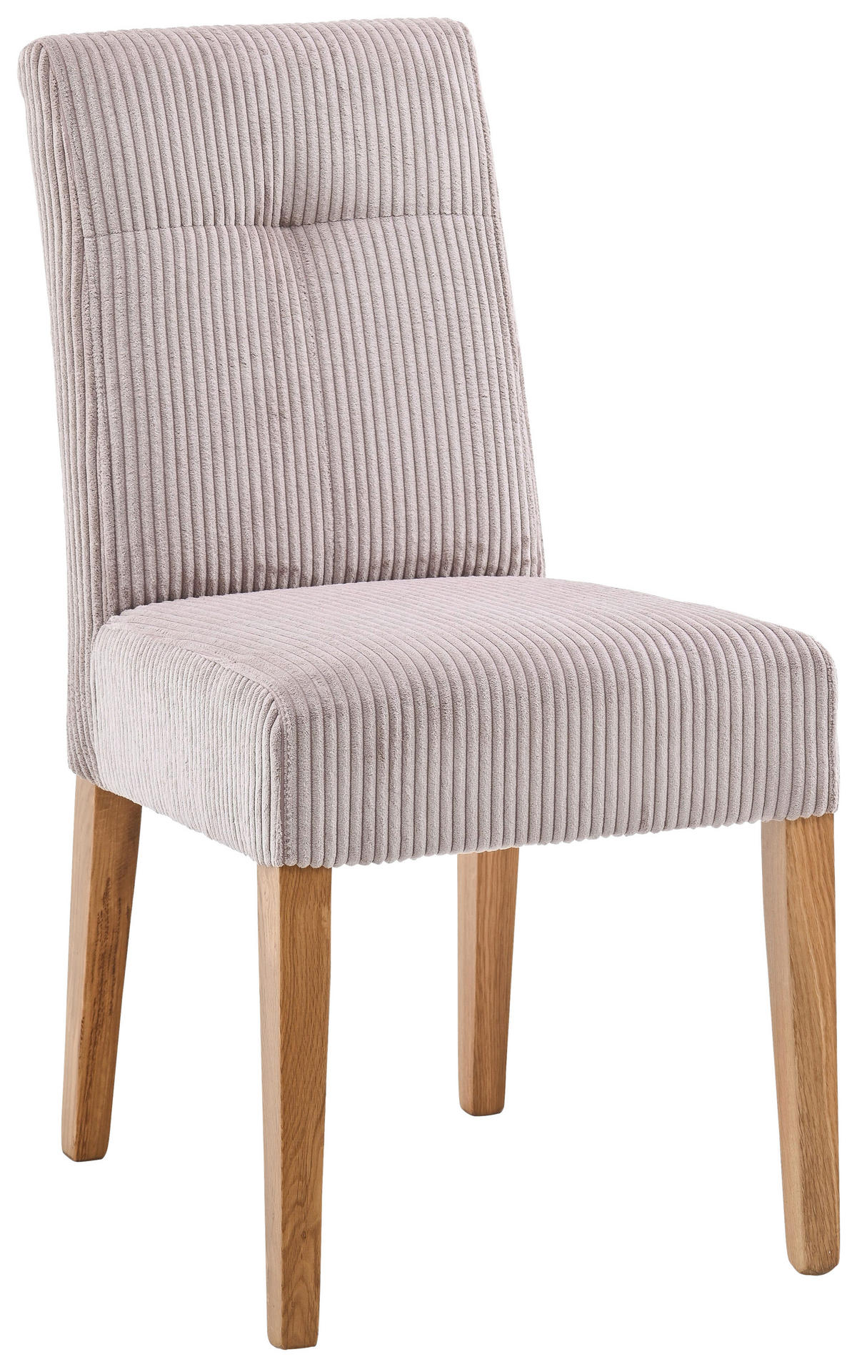 STUHL Cord Eichefarben, Altrosa Eiche massiv  - Eichefarben/Altrosa, KONVENTIONELL, Holz/Textil (47,5/91,5/63cm) - home24