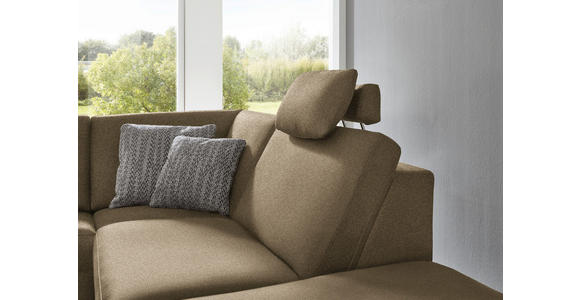 ECKSOFA in Mikrofaser Grün  - Alufarben/Grün, Design, Textil/Metall (275/242cm) - Dieter Knoll