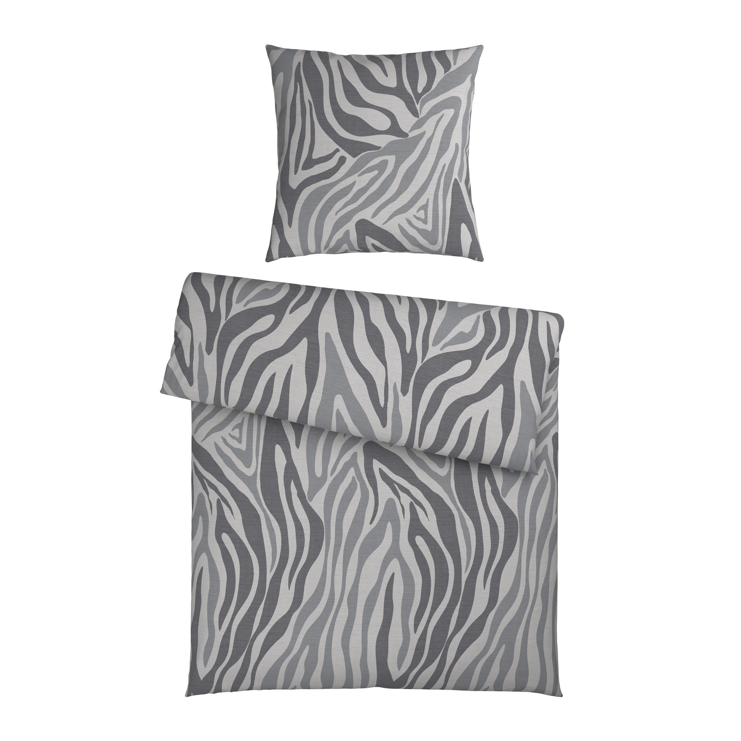 BETTWÄSCHE Flanell 155/220 cm  - Grau, Textil (155/220cm) - Novel