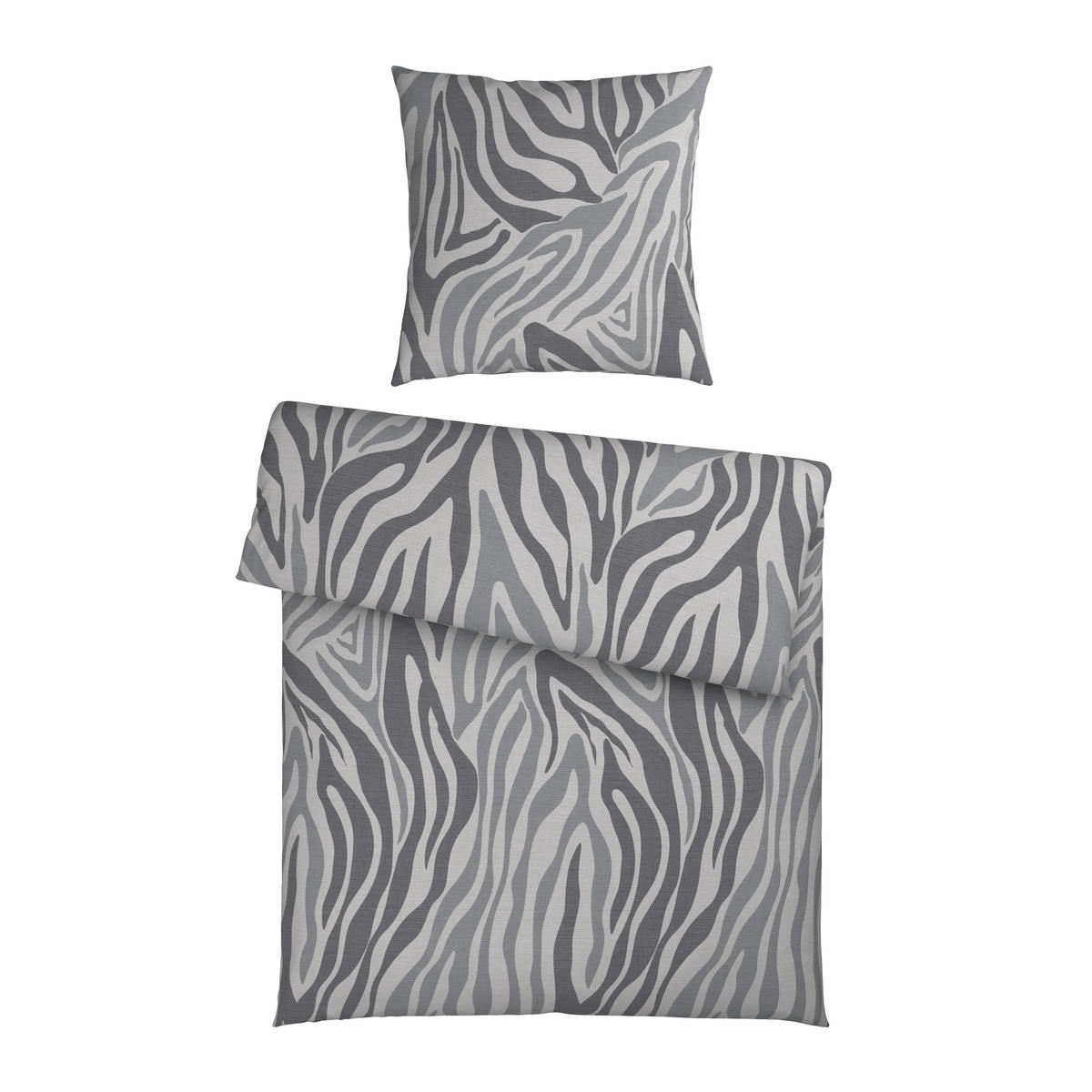 BETTWÄSCHE Flanell 155/220 cm  - Grau, Textil (155/220cm) - Novel