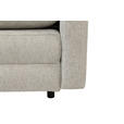 SCHLAFSOFA Lia in Webstoff Graubraun  - Graubraun/Schwarz, Design, Textil/Metall (197/84/92,5cm) - Hom`in