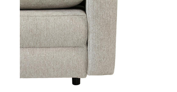 SCHLAFSOFA Lia in Webstoff Graubraun  - Graubraun/Schwarz, Design, Textil/Metall (197/84/92,5cm) - Hom`in