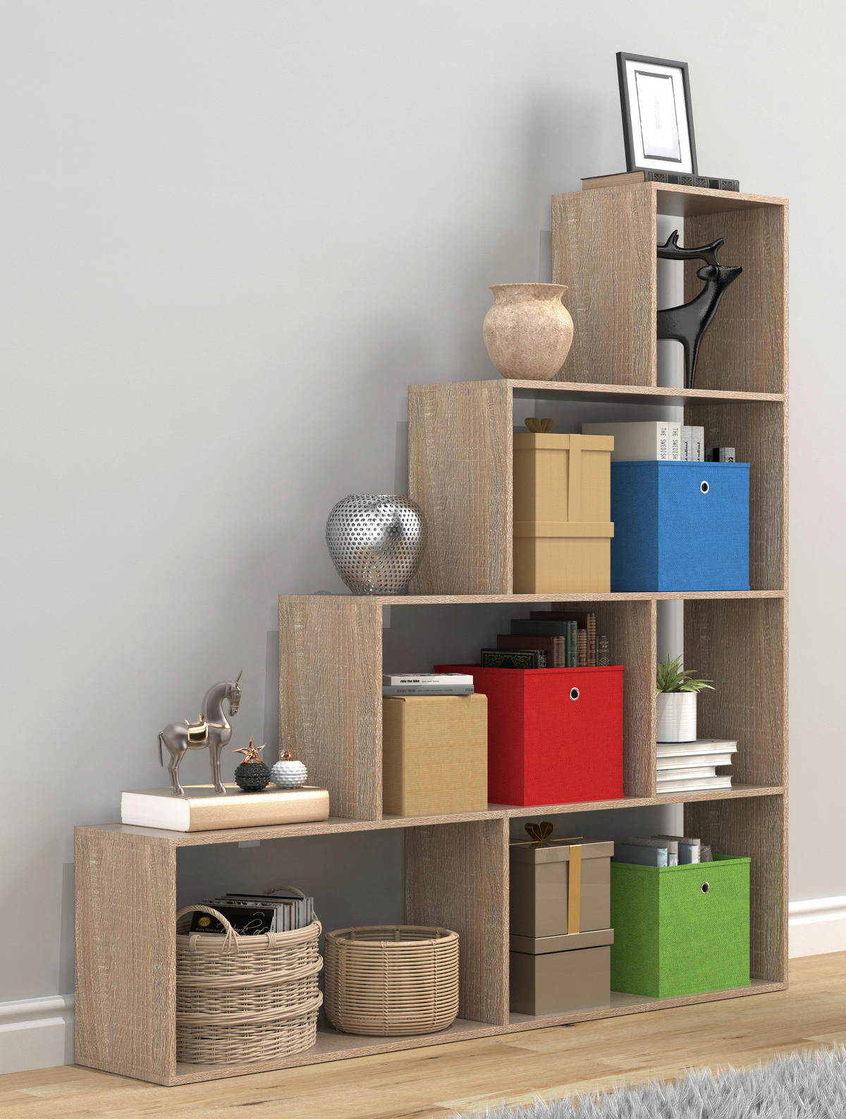 REGAL  155/163/29 cm Sonoma Eiche  - Sonoma Eiche, Basics, Holzwerkstoff (155/163/29cm) - MID.YOU