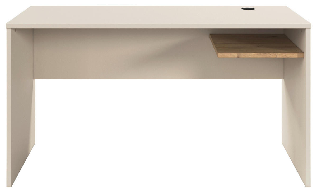 SCHREIBTISCH 140/66/76 cm  in Champagner, Eiche Artisan  - Champagner/Eiche Artisan, Design, Holzwerkstoff (140/66/76cm) - Stylife