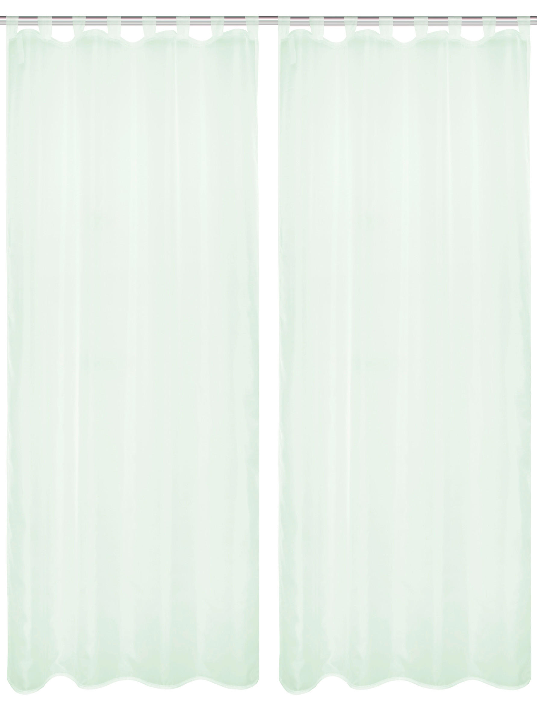 SCHLAUFENSCHAL  transparent   135/245 cm 2 Stück  - Grün, Basics, Textil (135/245cm)