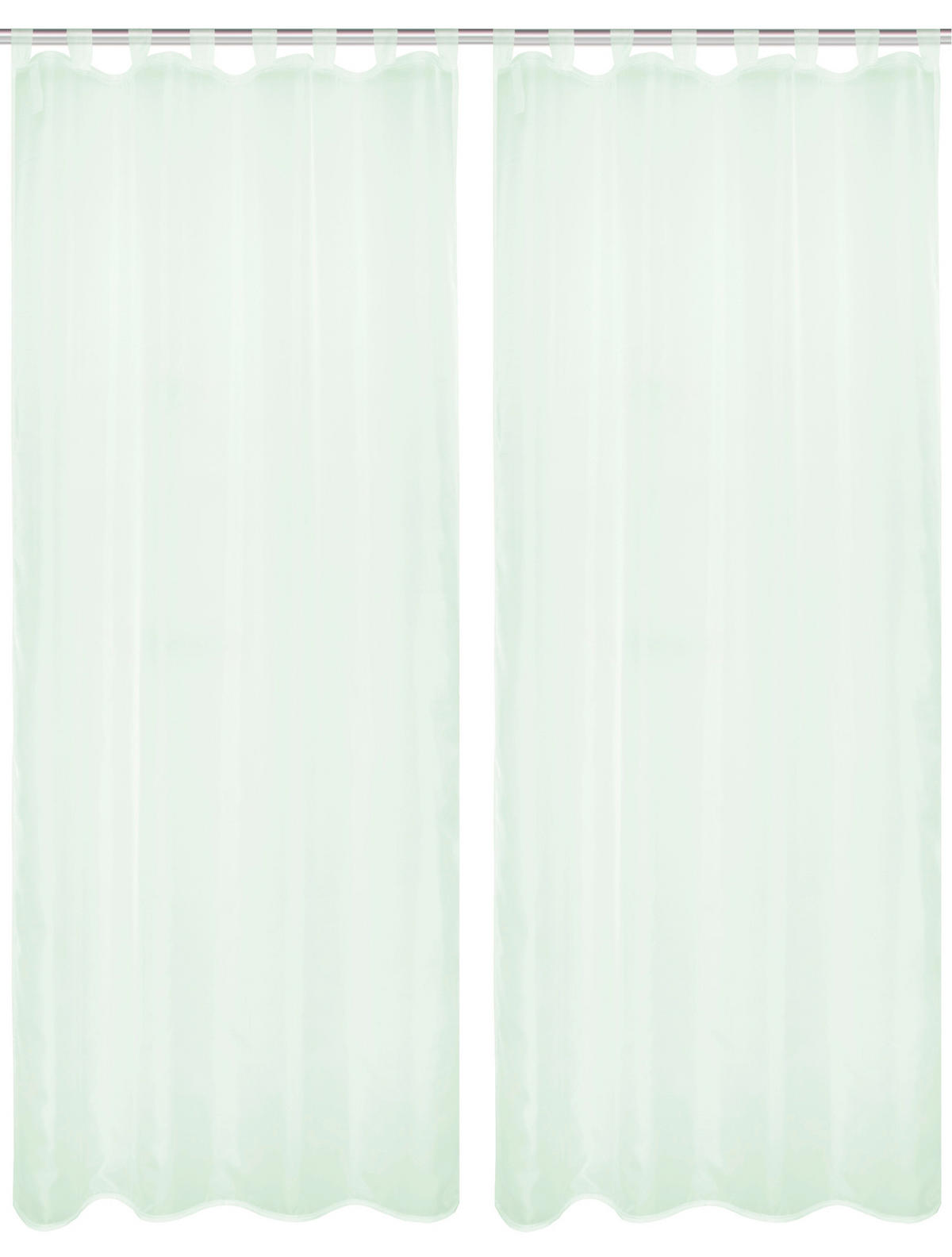 SCHLAUFENSCHAL  transparent   135/245 cm 2 Stück  - Grün, Basics, Textil (135/245cm)