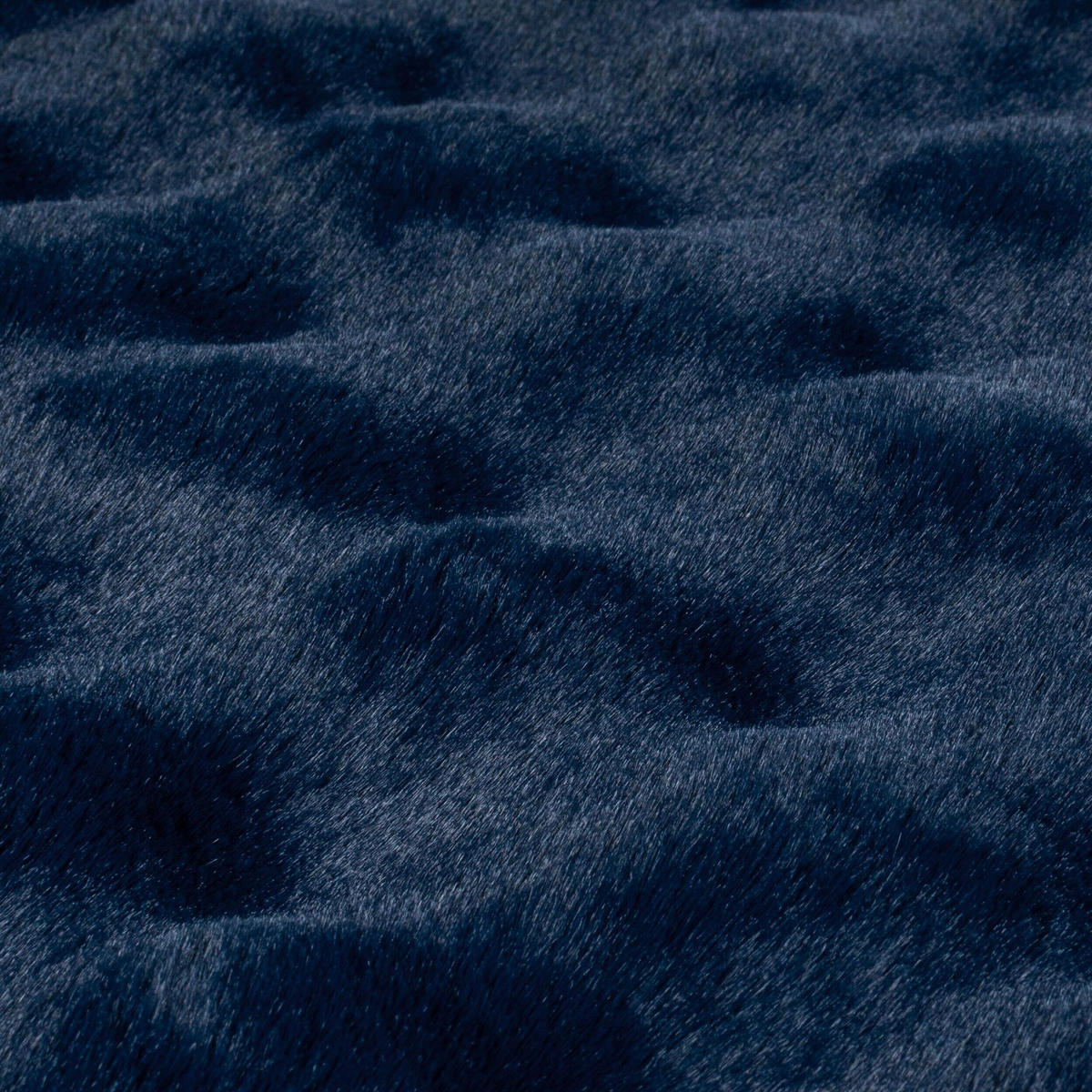 WEBTEPPICH 120/170 cm WAFFLE FAUX FUR Dunkelblau  - Dunkelblau, KONVENTIONELL, Textil (120/170cm)