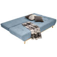 SCHLAFSOFA in Feincord Blau  - Blau/Naturfarben, MODERN, Holz/Textil (200/71/95cm) - Novel