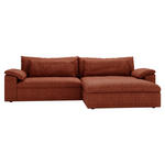 ECKSOFA  in Webstoff Rostfarben  306/198 cm  - Rostfarben/Schwarz, MODERN, Kunststoff/Textil (306/198cm) - Carryhome