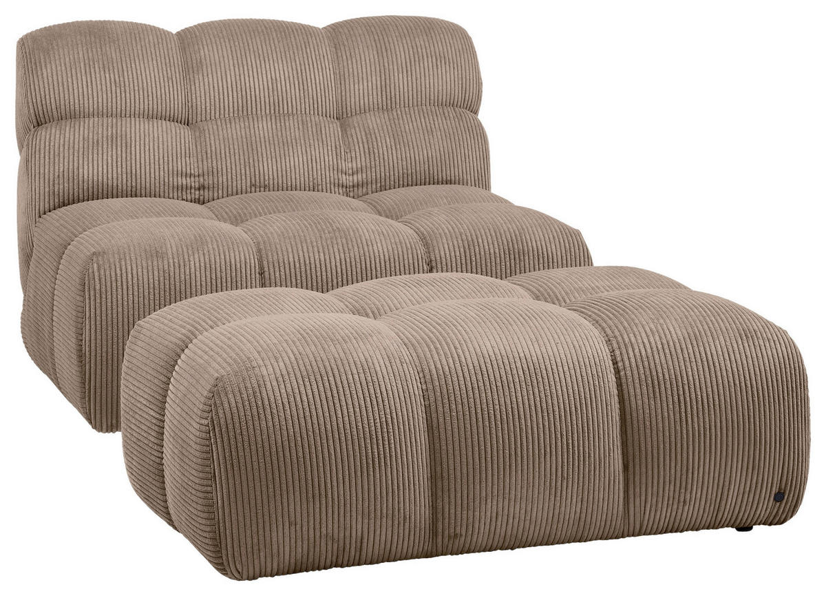 HOCKER Cord Braun  - Schwarz/Braun, KONVENTIONELL, Kunststoff/Textil (105/43/90cm) - Tom Tailor