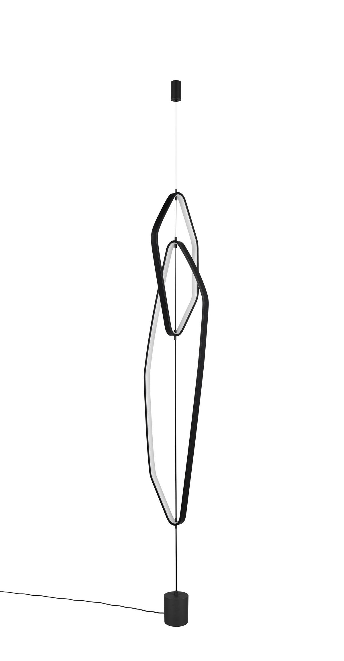 LED-STEHLEUCHTE 28/26/140 cm    - Schwarz, Design, Metall (28/26/140cm)