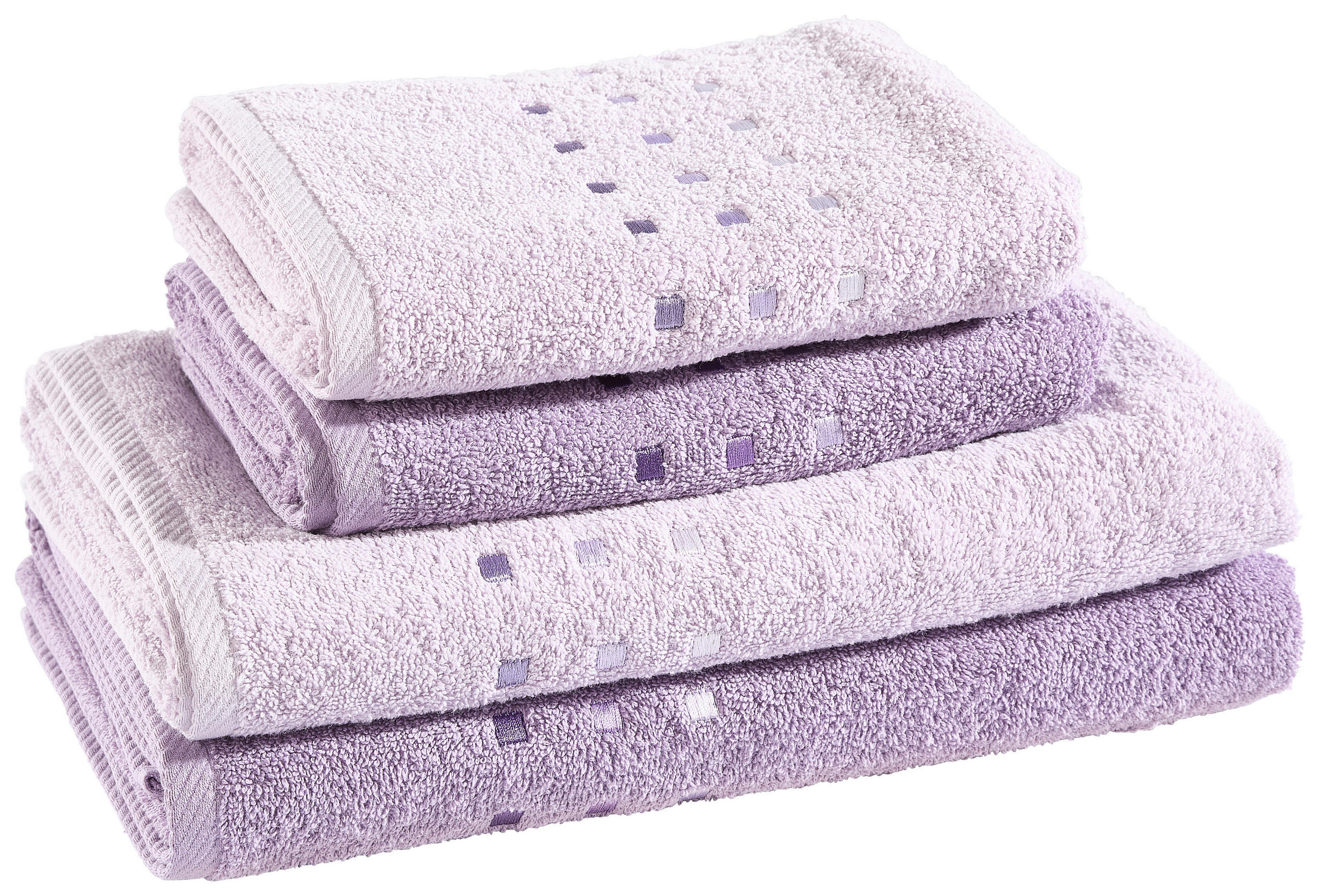 FROTTIERSET Lila 4-teilig  - Lila, Textil (50/100cm) - Esposa