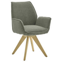 ARMLEHNSTUHL  in Bouclé  - Wildeiche/Eichefarben, Design, Holz/Textil (63/91/65cm) - Musterring
