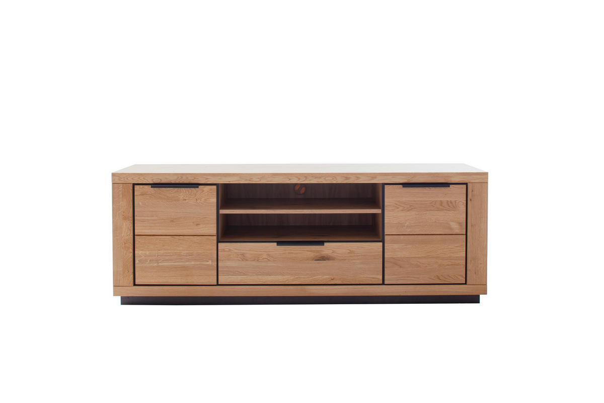 LOWBOARD  in 183/65/54 cm  - Wildeiche/Schwarz, Design, Holz/Holzwerkstoff (183/65/54cm) - MID.YOU